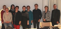 Ensimmäinen vuosikokous Tampereella Metson kirjastossa 28.3.2015. Osa kokouksen osallistujista ehti poistua ennen kuvan ottoa.
