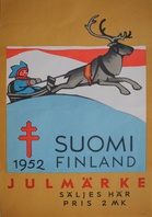 Joulumerkki vuodelta 1952.