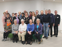 Vuosikokous ja tapaamispäivä Metson kirjaston Kuusi-salissa Tampereella 4.5.2019. Paikalla oli 22 jäsentä. Kuva pm.