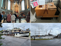 Turku-päivä, 16.8.-25. Tutustuttiin Turun tuomikirkkoon, -terveydenhuollon museoon ja ruokailtiin Svarte Rudolfissa. Tutustuttiin myös Turun linnaan ja Suomen joutseneen Forum Marinumissa.  