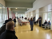 Paimion retkipäivä, 22.8.2026. Tutuistuimme oppaan Roosa Määtän opastamina moniin mielenkiintoisiin kohteisiin Paimion parantolassa.